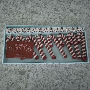 “New” Sugarplum Dreams Red and White Candy-canes Holiday 6ft Garland